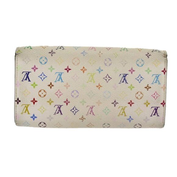LOUIS VUITTON Multicolor Portefeuille Sarah Long Wallet White - Picture 2 of 12